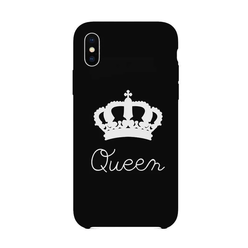 Модный чехол для телефона King Queen iphone 5 5S SE 6 6S XR XS MAX 7 7PLUS X 8 8PLUS жесткий пластиковый