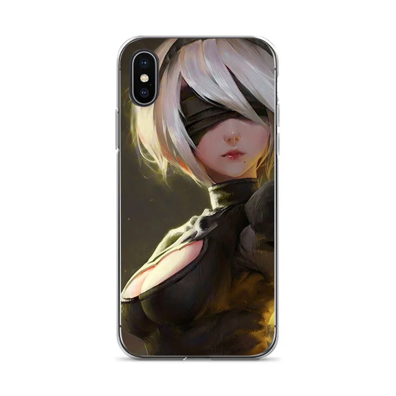 Outmix Yorha № 2 Тип b силиконовый чехол для мобильных телефонов iPhone 6 6s 7 8X5 5S SE plus 8 XR XS max |