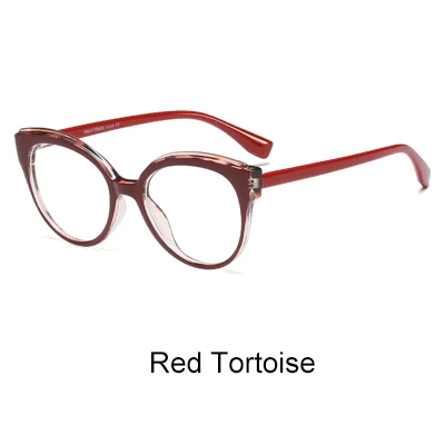 Red Tortoise Ralferty, женские очки для чтения,, Ретро стиль, кошачий глаз, очки, брендовые, оптические, по рецепту, очки, красные, весенние, дужки F95140 - Цвет оправы: Red Tortoise