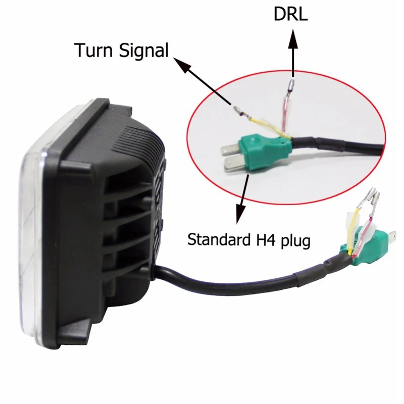 Светодиодные фары TNOOG 4x6 Halo замена прямоугольной формы с DRL янтарным поворотным