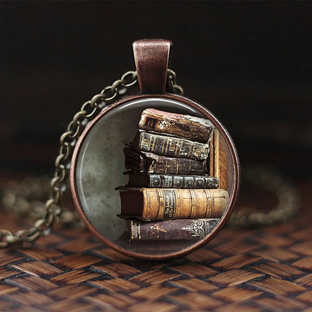 Новое модное ожерелье с подвеской в виде старинной книги винтажное украшение