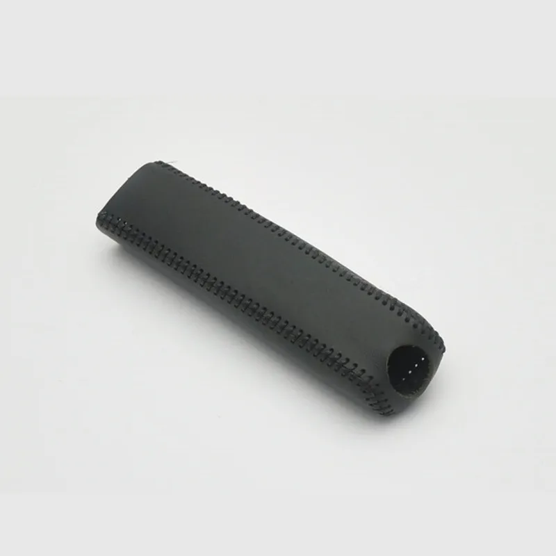 Black for handbrake Ручка переключения рулевого механизма автомобиля из натуральной кожи воротник ручной тормоз чехол для Smart Fortwo 2009 2010 2011 2012 2013 - Название цвета: Black for handbrake