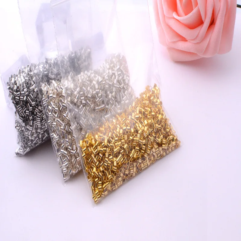 200 шт./лот 1 5 мм 2 медный разделитель Rondelle бусины золотого и серебряного родиевого