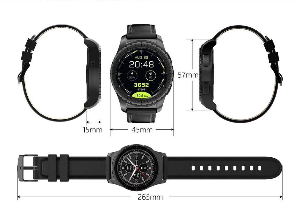 Монитор сердечного ритма KW28 pk LES2 Полный Круглый ips SmartWatch MTK2502 Смарт-часы для IOS android samsung gear S3 часы