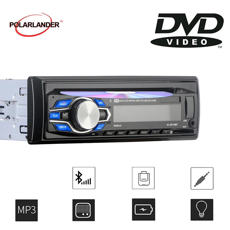 Новинка 2015 1 DIN 12 В DVD VCD CD автомобильный радиоплеер MP3 аудио стерео FM встроенный