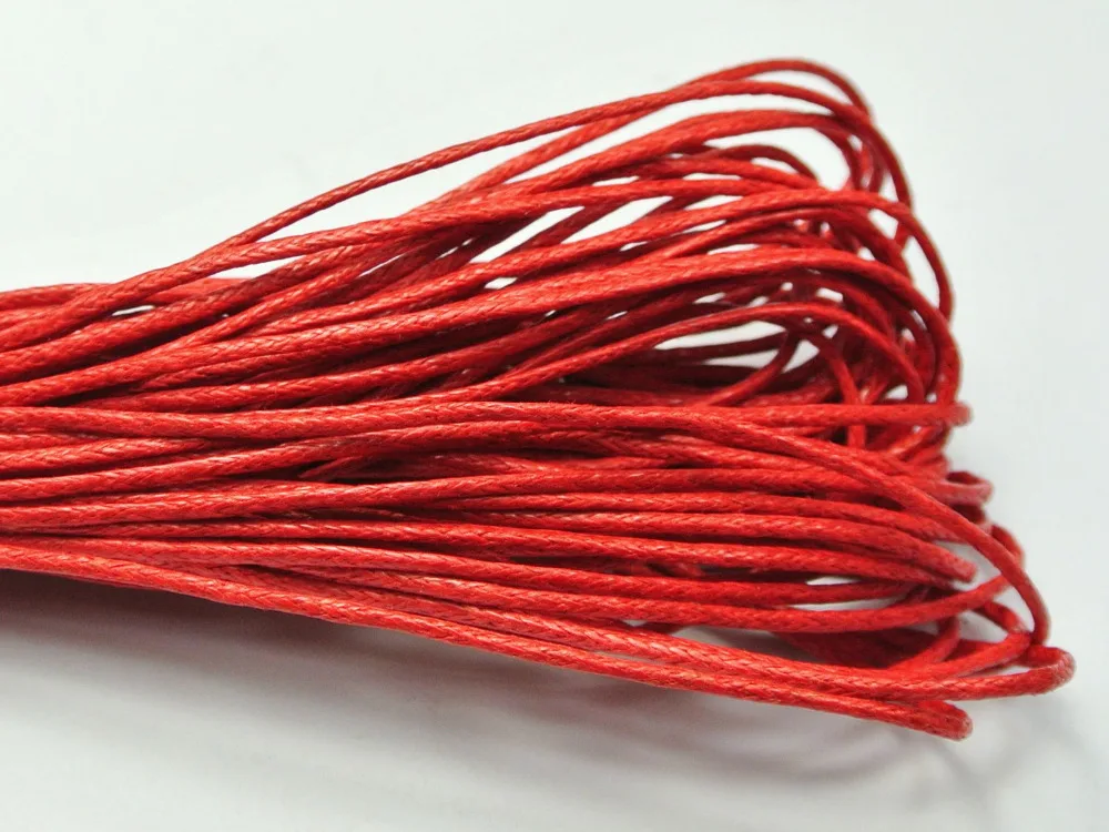 

100 Meters Red Waxed Cotton Beading Cord 1mm for Bracelet Necklace