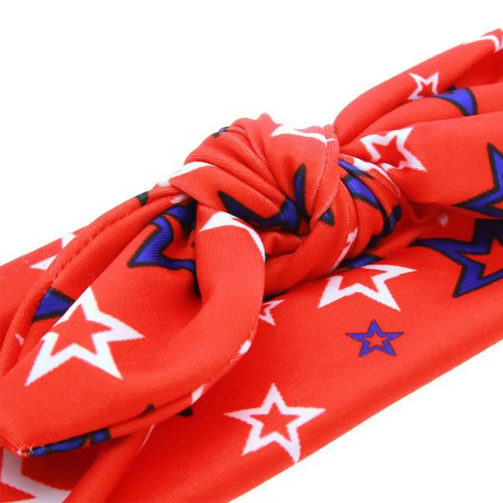 Baby Turban Head Wraps American Independence Day Top Knot Headband Red White and Headwrap | Украшения и аксессуары