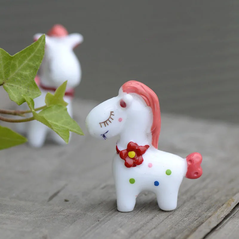 2pc Cute Love Horse Animal Miniature Fairy Garden Home Houses Decoration Mini Craft Micro Landscaping Decor DIY Accessories | Дом и сад