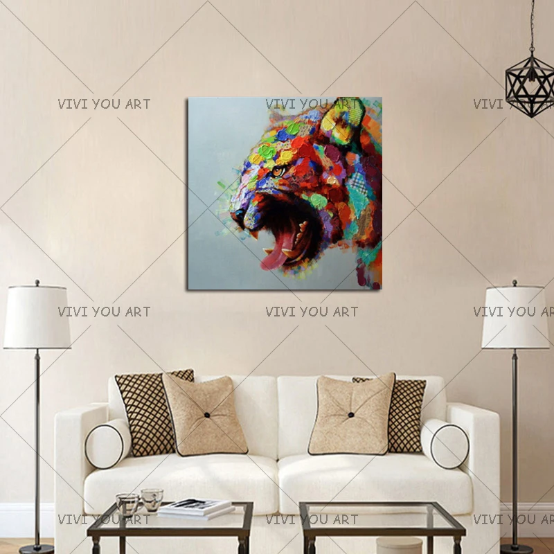 Best Art canvas Oil painting Wall art Lion King Cool Animal poster Decoration Home Picture for Living Room | Дом и сад