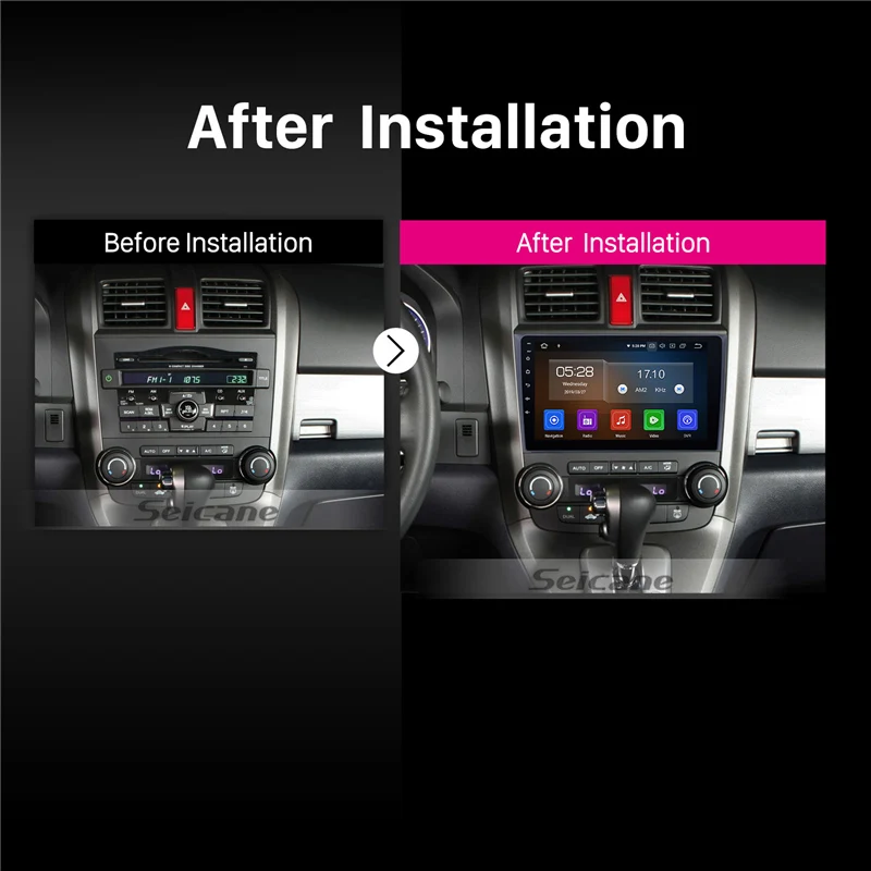 Мультимедийный плеер Seicane 9 дюймов 1DIN Android 10 0 для Honda CRV 2006 2007 2008 2009 -2011 с Bluetooth |