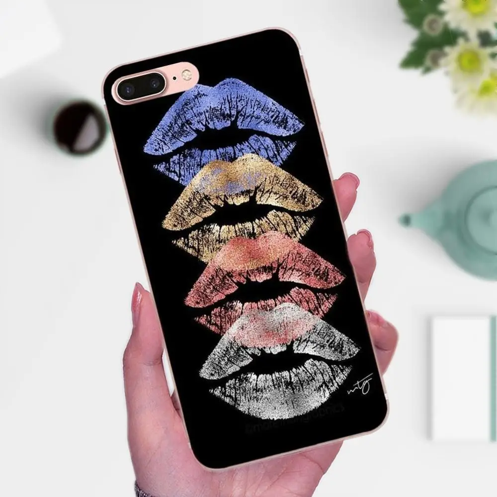 Тонкий чехол для мобильного телефона mini Pro с губами Kiss For Galaxy J1 J2 J3 J330 J4 J5 J6 J7 J730 J8 2015