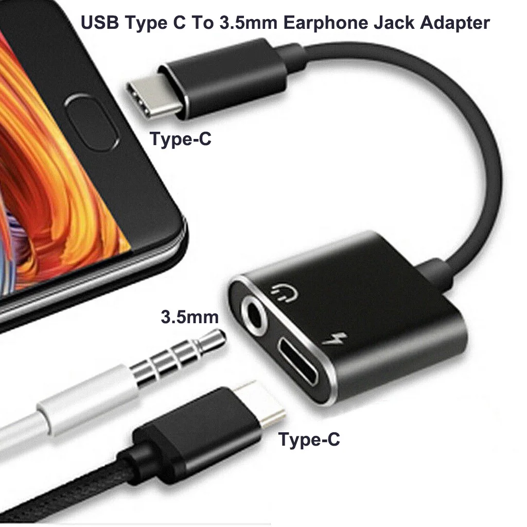 Usb type C до 3 5 мм адаптер Разъем для наушников USB-C конвертер huawei P20 xiaomi Max 2/Pro S3 Aux аудио