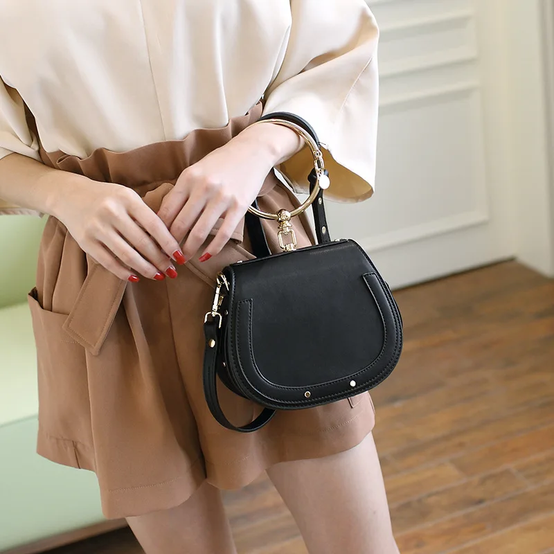 Bolsos Mujer Специальное предложение Женские сумки круглые металлические кольца сумка-мессенджер через плечо телефон кошелек крест тела Дамы Роскошные
