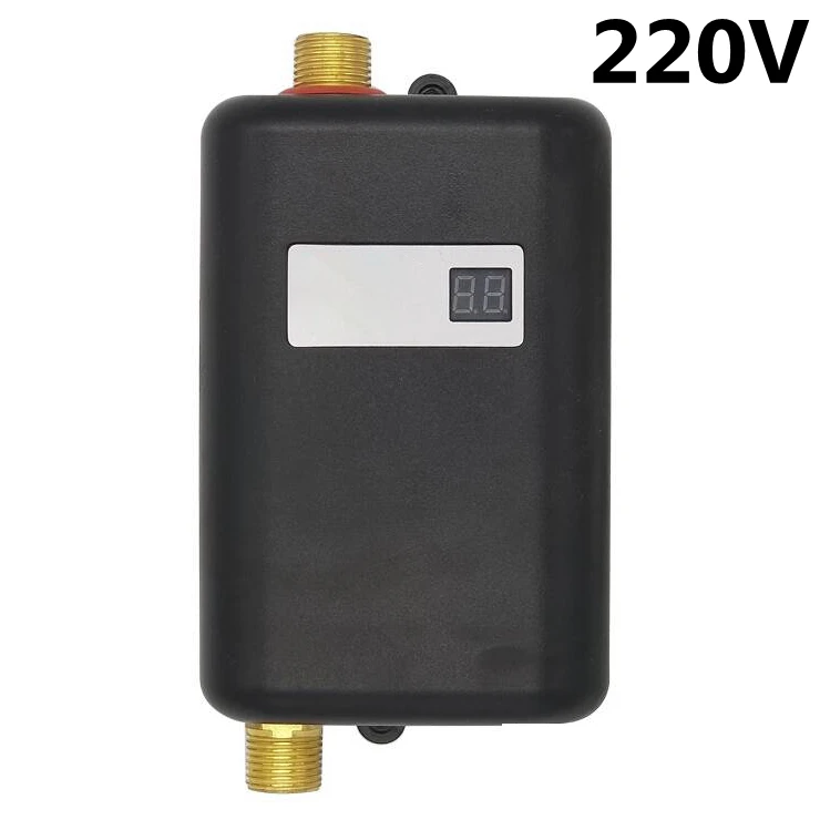 220V Black DMWD 3800 Вт Электрический водонагреватель мгновенный проточный водонагреватель 110 В/220 В 3.8квт температурный дисплей Отопление душ Универсальный - Цвет: 220V Black