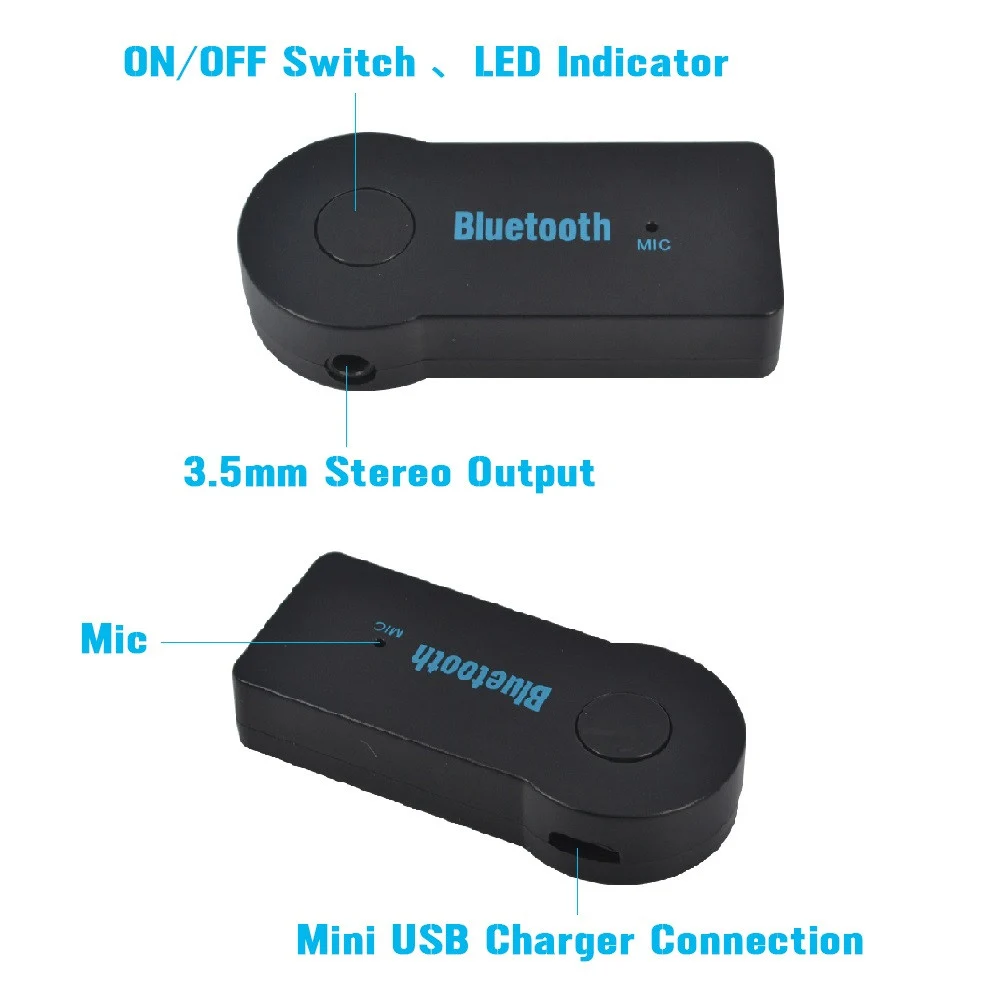 Оптовая продажа приемник Bluetooth 3 5 мм потокового A2DP AUX аудио Беспроводной Музыка