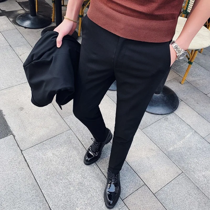 Black Pant Мужские костюмы, серый, черный, мужской блейзер с брюками, новейший дизайн пальто, брюки, Vestidos Elgantes Para Hombre - Цвет: Black Pant