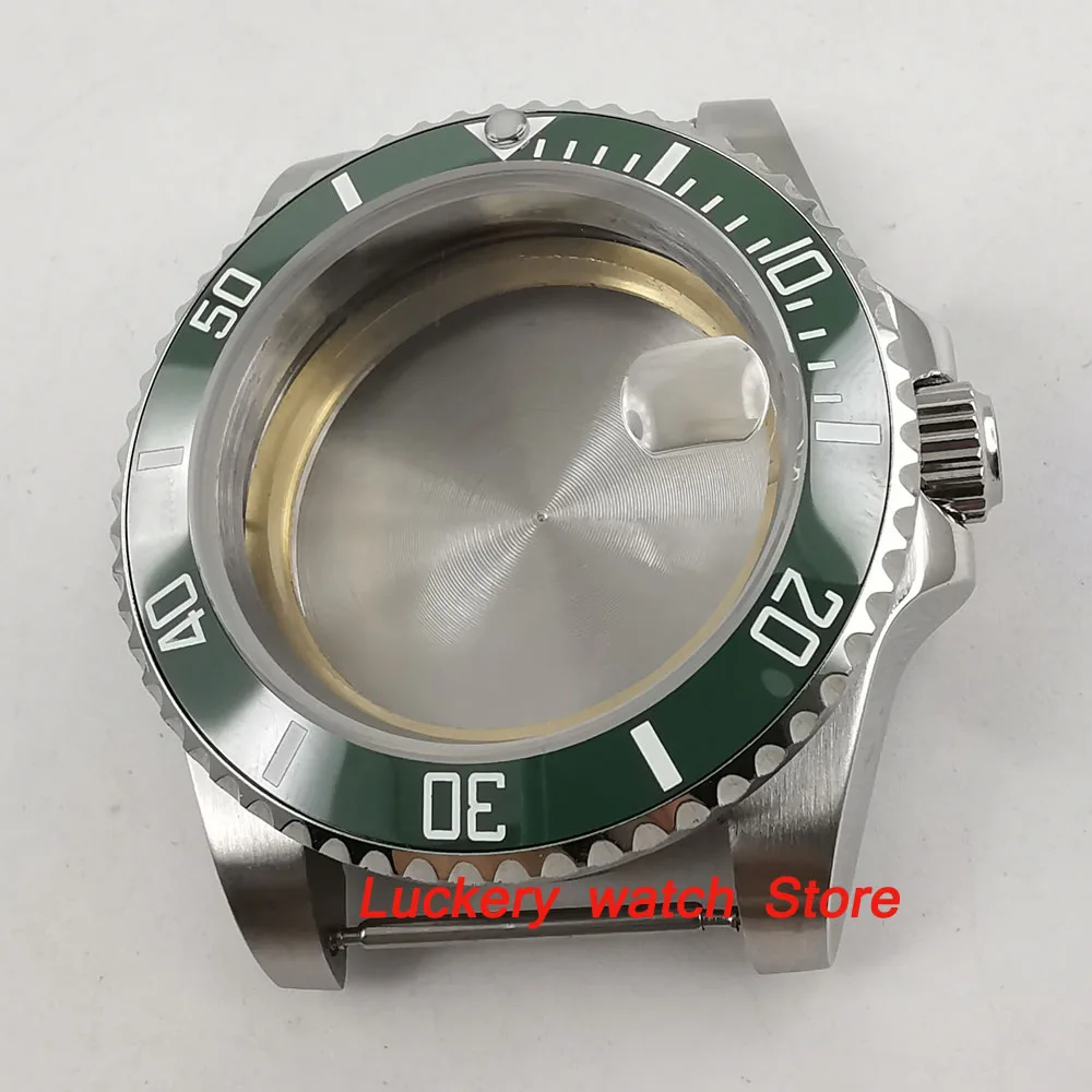 40 мм GMT сапфировое стекло зеленый керамический Безель 316L нержавеющая сталь чехол