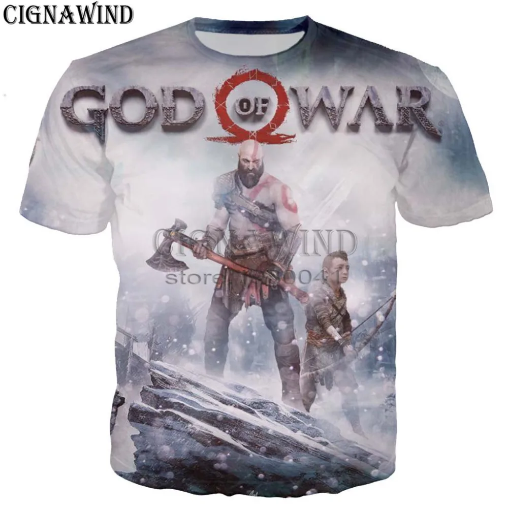 Футболка Мужская/Женская с 3D-принтом Бога Войны модный топ в стиле хип-хоп