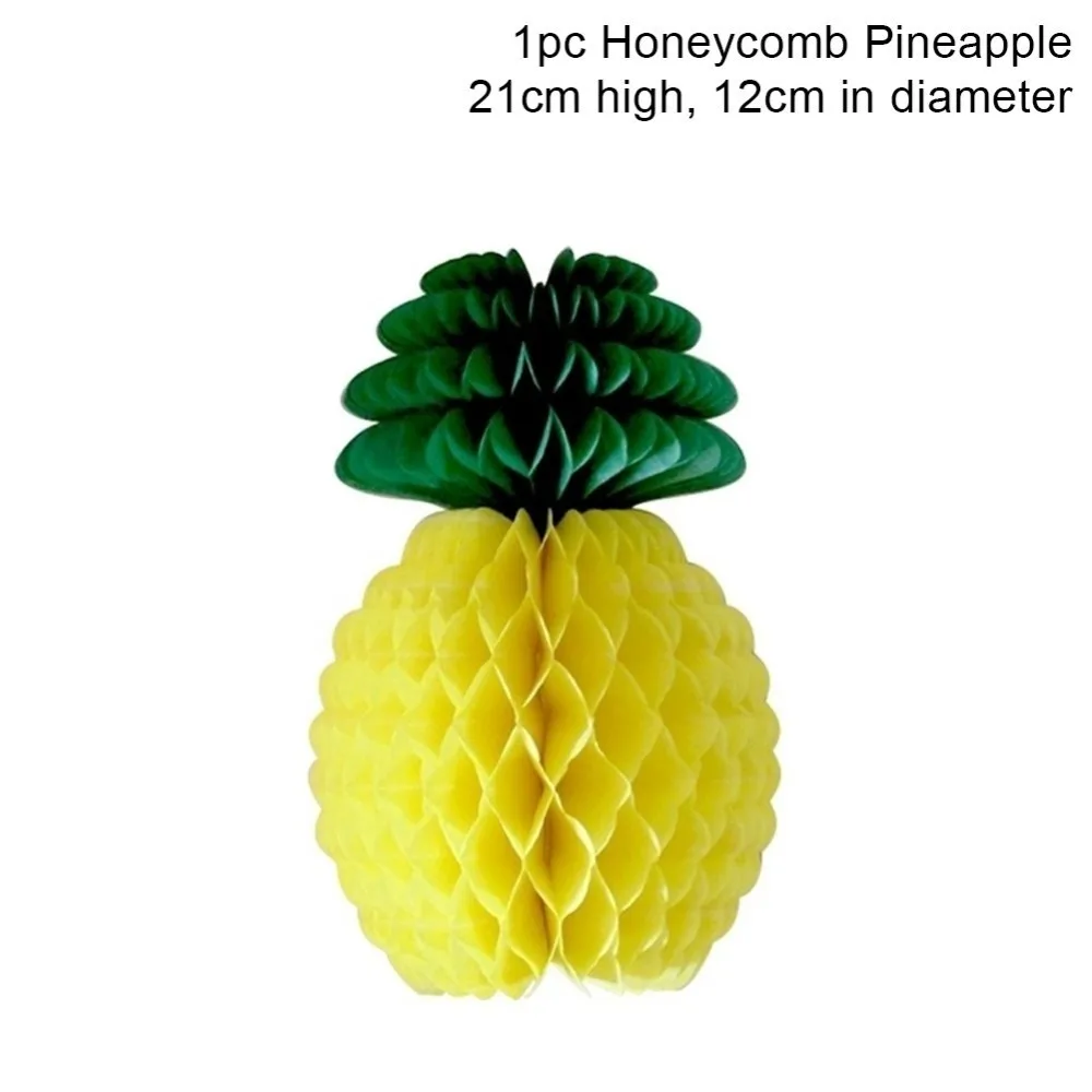 1pc pineapple Летние тропические вечерние украшения в форме сот ананаса для Гавайских Луау пляжные вечерние принадлежности - Цвет: 1pc pineapple