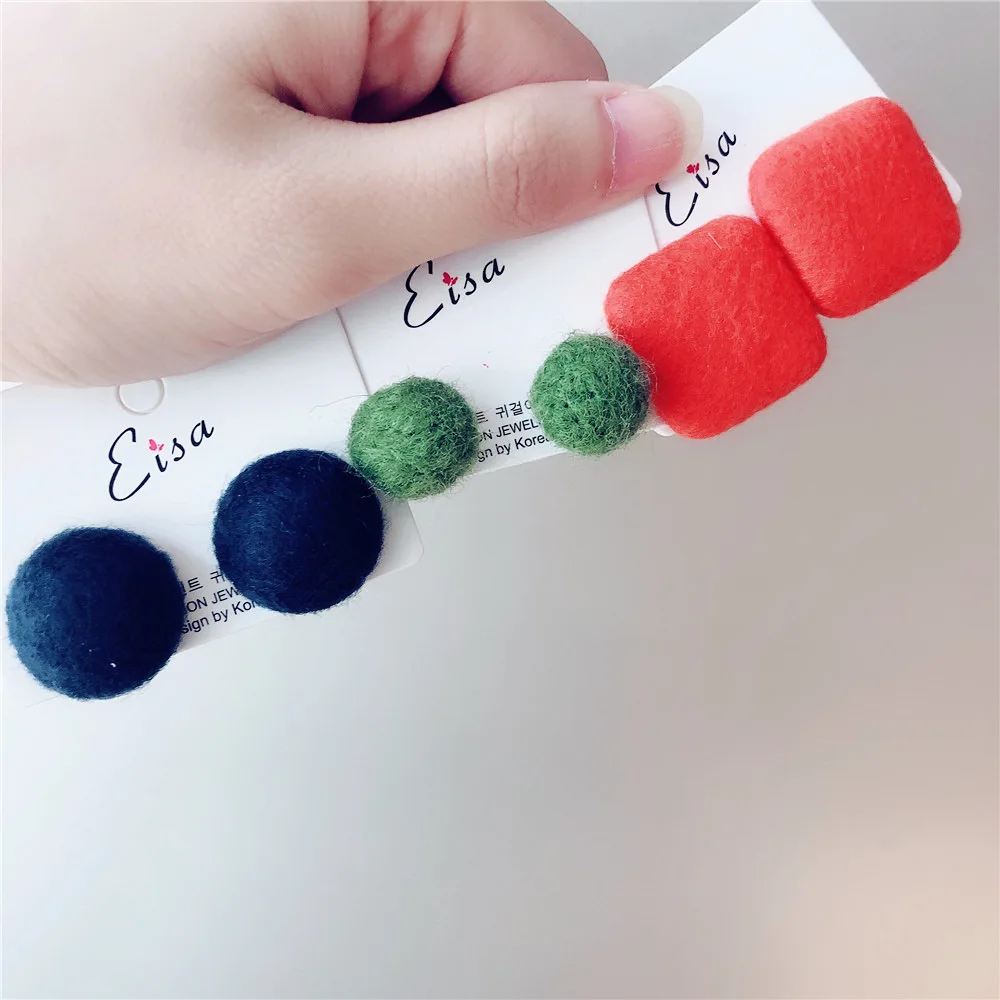 Новое поступление осенне зимние винтажные бархатные серьги гвоздики на