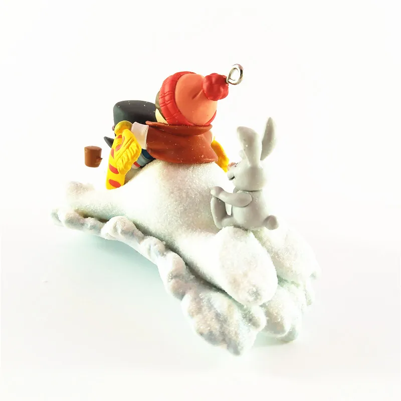 ПВХ фигурка маленький мальчик кролик + Лыжная модель игрушки|assembly toy|car blocksassembled