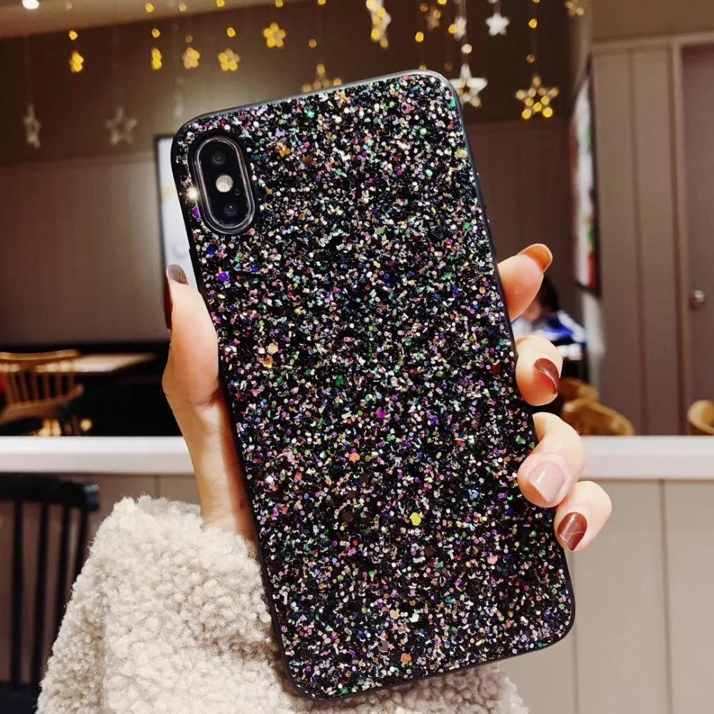 Высококачественный Блестящий блестящий чехол для iPhone 7 Plus 6 6 S Plus 8 Plus Phone X XR XS максимальный чехол для задней панели телефона fundas coque