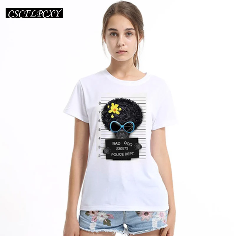 Хот дог 2017 распродажа Полицейская футболка Женская парусиновая с французским