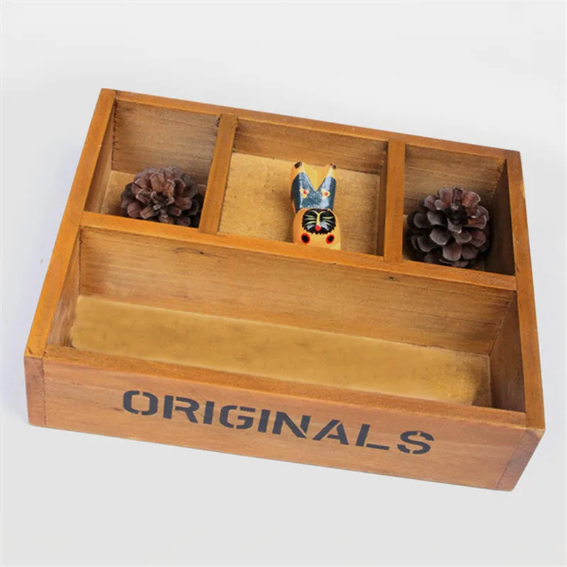 Wood Storage Boxes Household Decoration Natural Wooden Desktop Stprage Organizer Handmad Box | Дом и сад