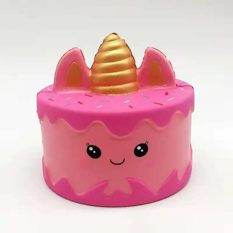 Детский мягкий экструзионный медленный отскок Kawaii торт Единорог снимает