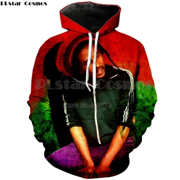 color as the picture PLstar Cosmos дропшиппинг Новая мода толстовка рэгги Боб Марли принт 3d Мужская wo Мужская Повседневная Толстовка в стиле хип-хоп - Цвет: color as the picture