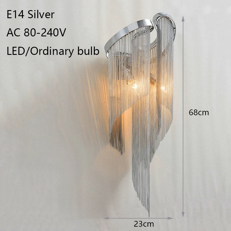 Винтажный алюминиевый роскошный светильник в стиле арт деко настенный с