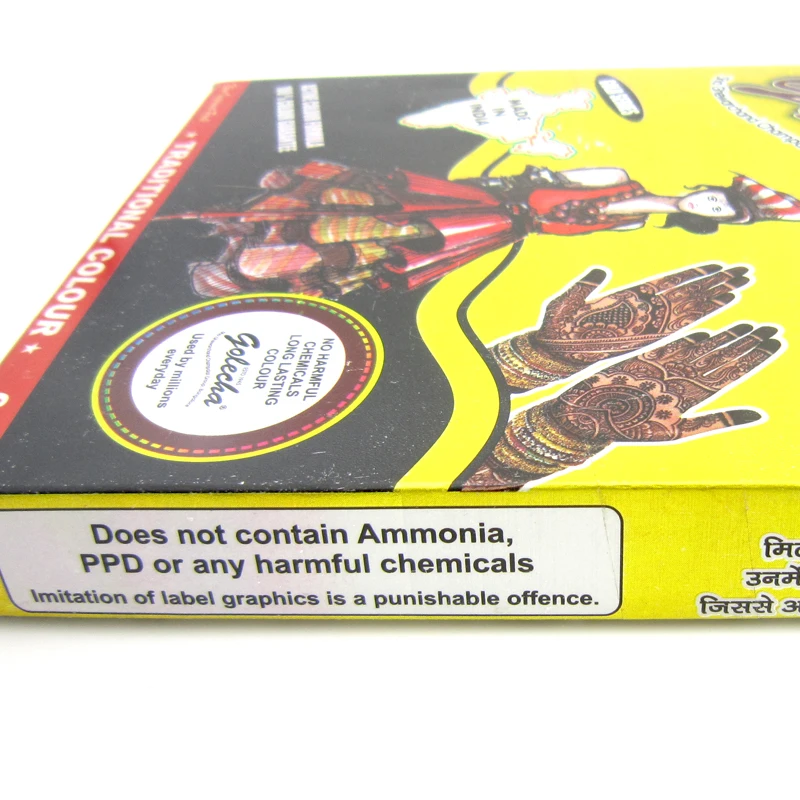 2 шт. Golecha черная индийская тату паста с хной конусное боди арт Menndi ручная