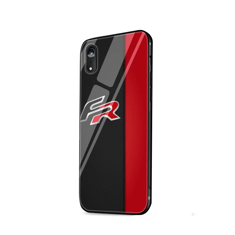 G1 Чехол для мобильного телефона стекло для iPhone 7 8 6 6S X XS Max XR 5 5S SE покрывало для автомобильного сиденья логотип корпус - Цвет: G1