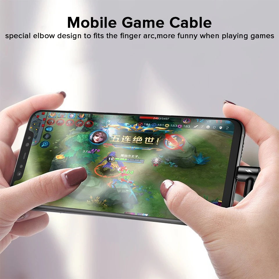 90 градусов Тип C кабель игровой для huawei mate 20 P30 P20 изгиба-C провод samsung S10 S9 S8 Быстрая
