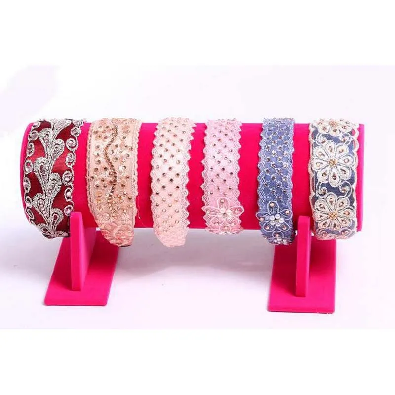 

Plus Cashmere Hoop Display Stand Hair Ring Display Headband Hoop Frame Jewelry Display Organizer Show Stand Display Shelf
