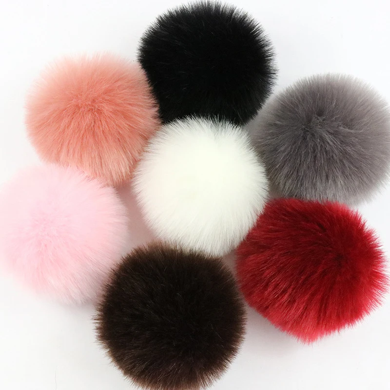 Помпоны из искусственного меха лисы сделай сам 10 см большой пушистый помпоны