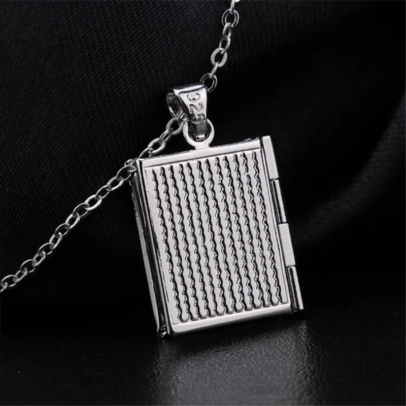 1 Pc Photo Locket Silver Box Necklace Chain Pendant for Women | Украшения и аксессуары