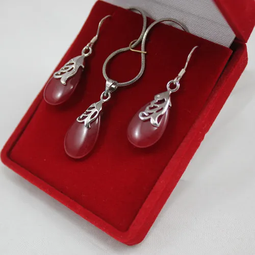 Оптовая продажа Женский комплект ювелирных изделий с красным покрытием в форме