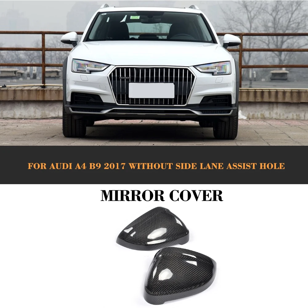 

Carbon Fiber Replacement Rearview Mirror Caps Covers Shell for AUDI A4 B9 Standard allroad 2017 without side assist Chrom