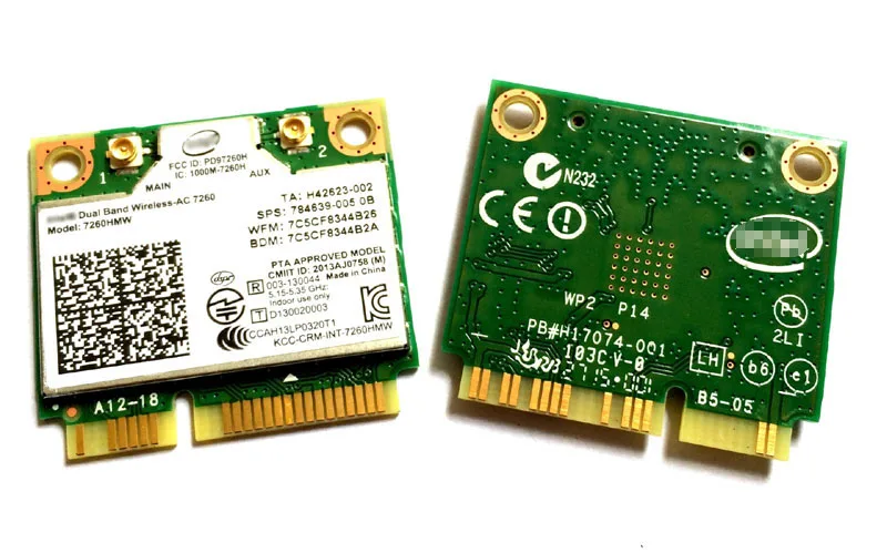 Новый половинный мини PCI e bluetooth беспроводная wifi карта Двухдиапазонная 7260 7260HMW