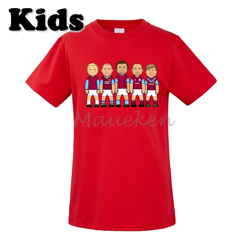 Детская футболка с надписью West legend Bobby Moore Tony Cottee Paolo Ham Di Canio Billy Bonds Trevor Brooking Julian Dicks