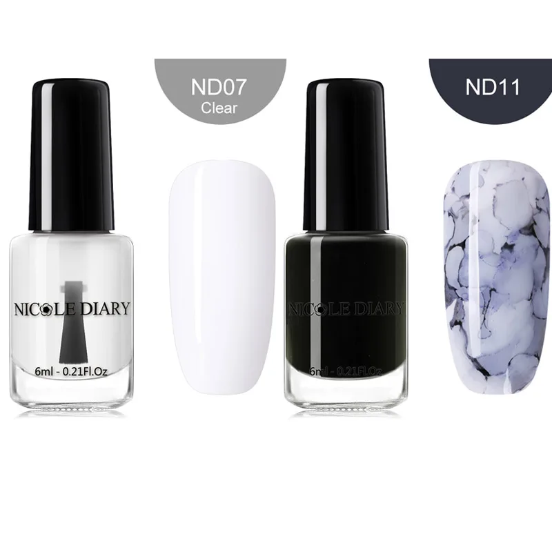 6ml Set 1 NICOLE DIARY 15 мл Лак для ногтей Цветущий гель для ногтей акварельные чернила эффект дыма смазывание пузырь лак для творчества Маникюр украшения - Цвет: 6ml Set 1