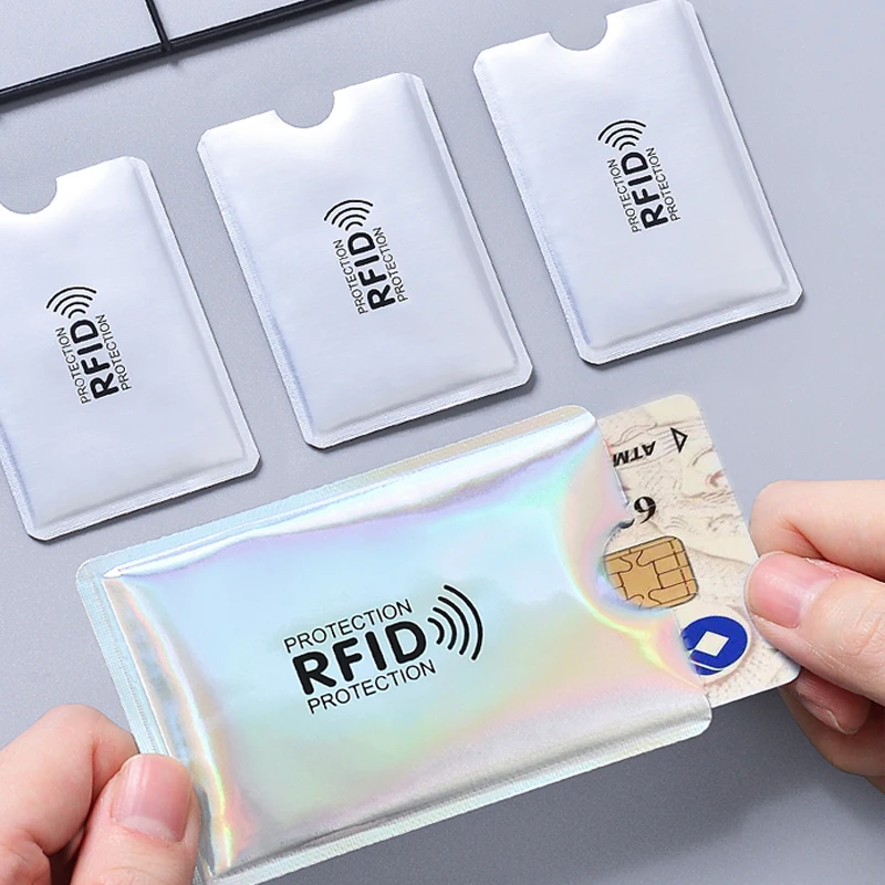20 шт. Анти Rfid лазерный кошелек блокирующий считыватель держатель для карт Id Чехол