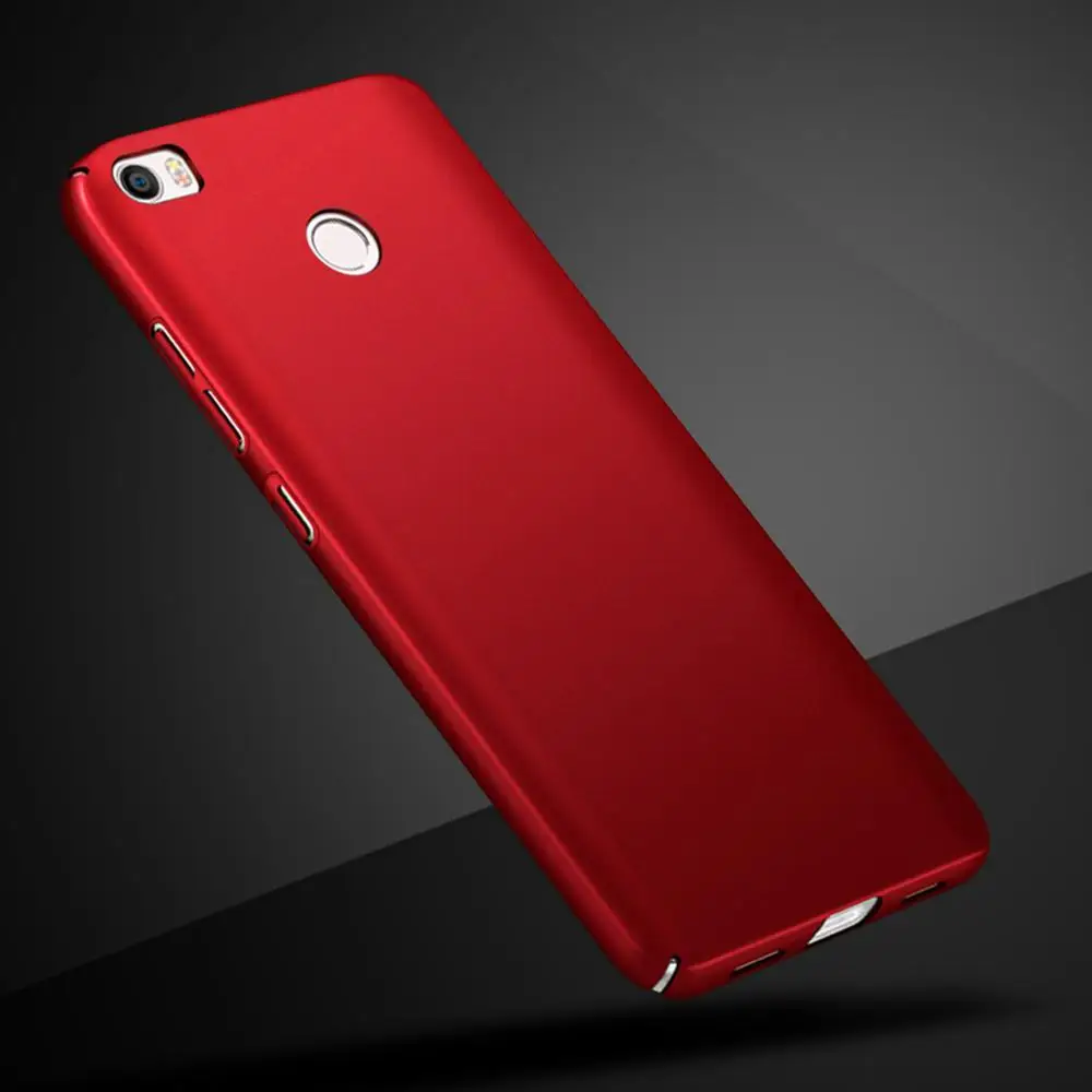 Чехол для Xiaomi mi Max, чехол на заднюю панель 360, полная защита, тонкий ПК жесткий корпус, матовый чехол для Xiaomi mi Max, чехол для телефона s - Цвет: Red