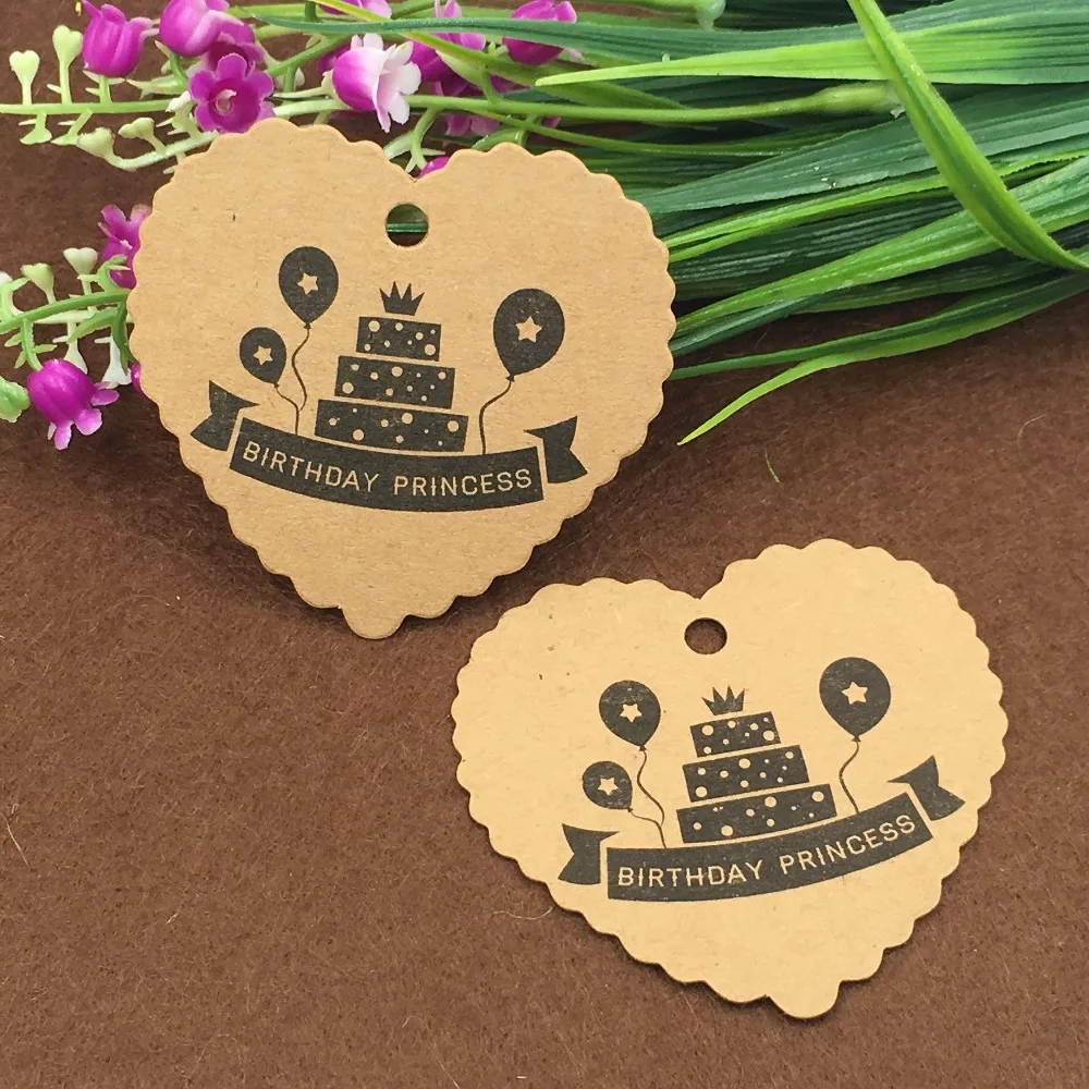 200 шт./лот с днем рождения Подарочные бумажные карточки ручной работы свадебные