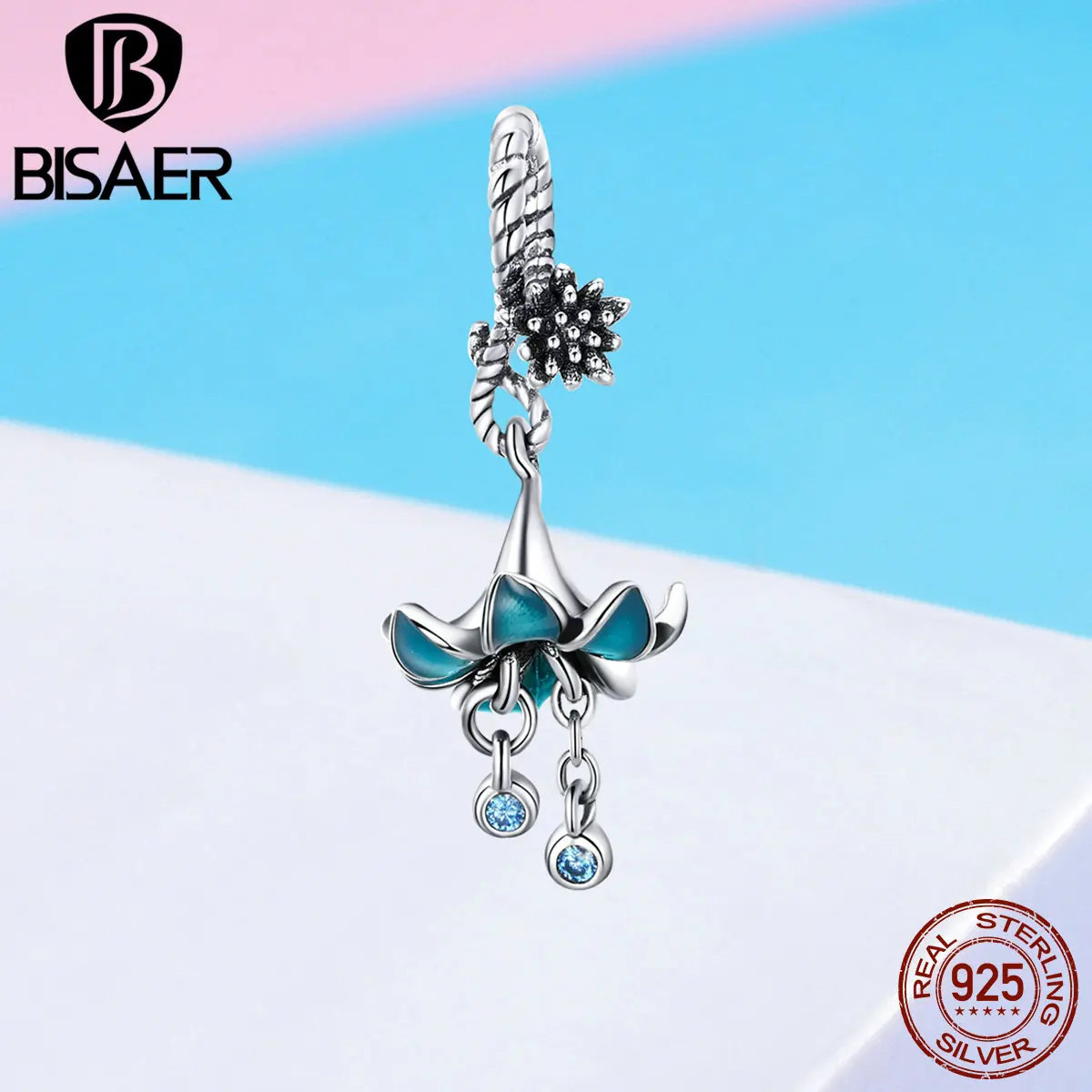 BISAER 925 Sterling Silver Charms - Heart, Star, Princess Crown, Bowknot, Dream Catcher Beads for Jewelry Making image 3