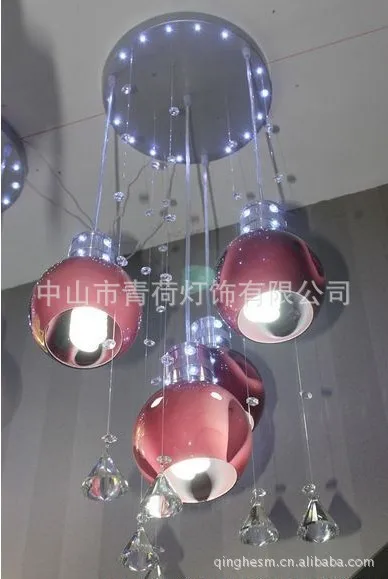 Zhongshan Lighting chandelier modern minimalist living room dining green crystal hoist | Лампы и освещение