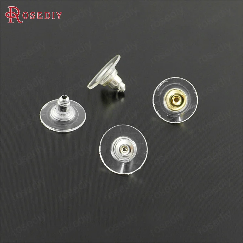 Латунные или железные серьги с пластиковым Круглым Диском 100 шт.|earring component|earring