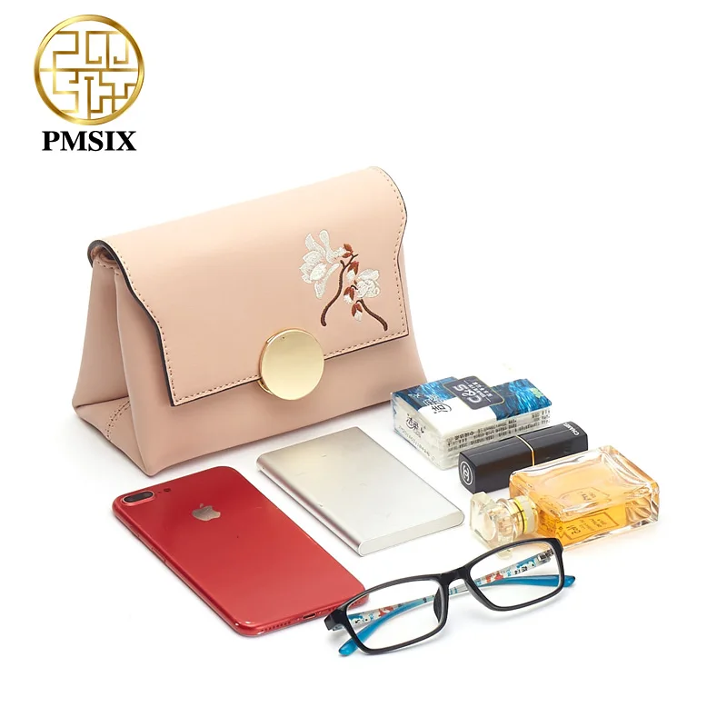 Женская кожаная сумка через плечо PMSIX модная мягкая мессенджер большой