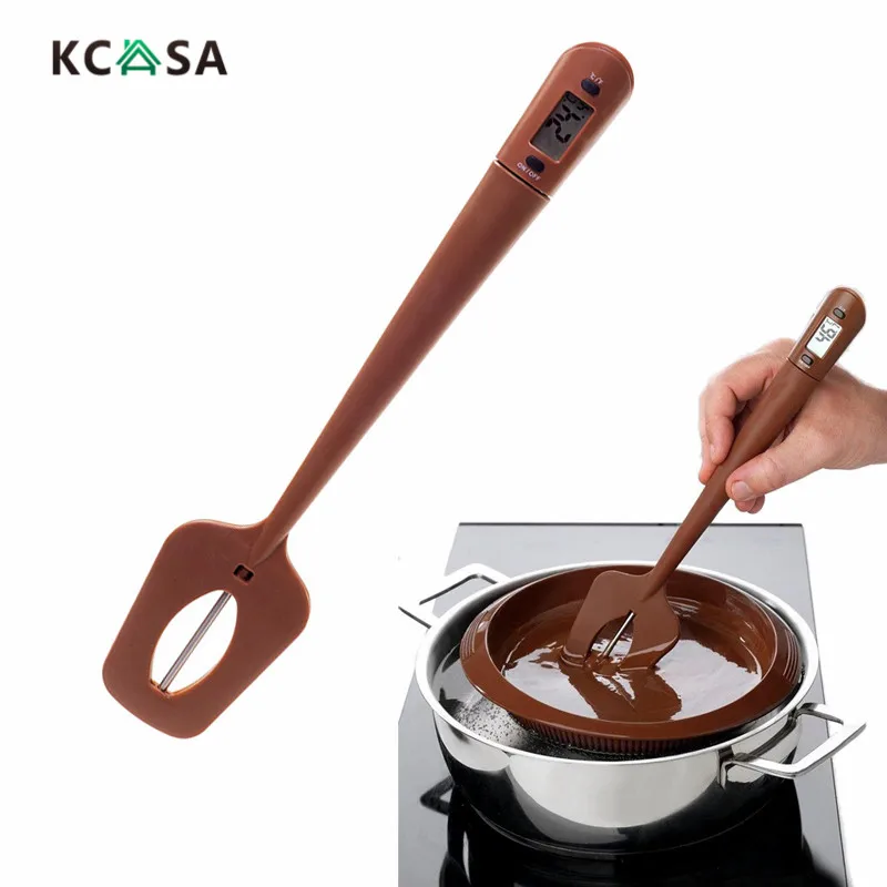 KCASA KC SN04 силиконовая лопатка скребок Длинный зонд цифровой термометр для еды